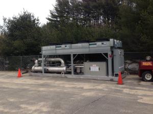 Chiller at D & G Machine until construction of the arena