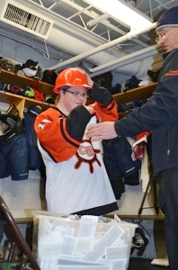 Peter selecting the first winner