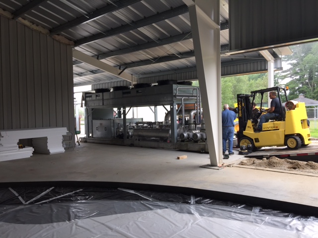 Delivery of Chiller on July 21, 2015. 